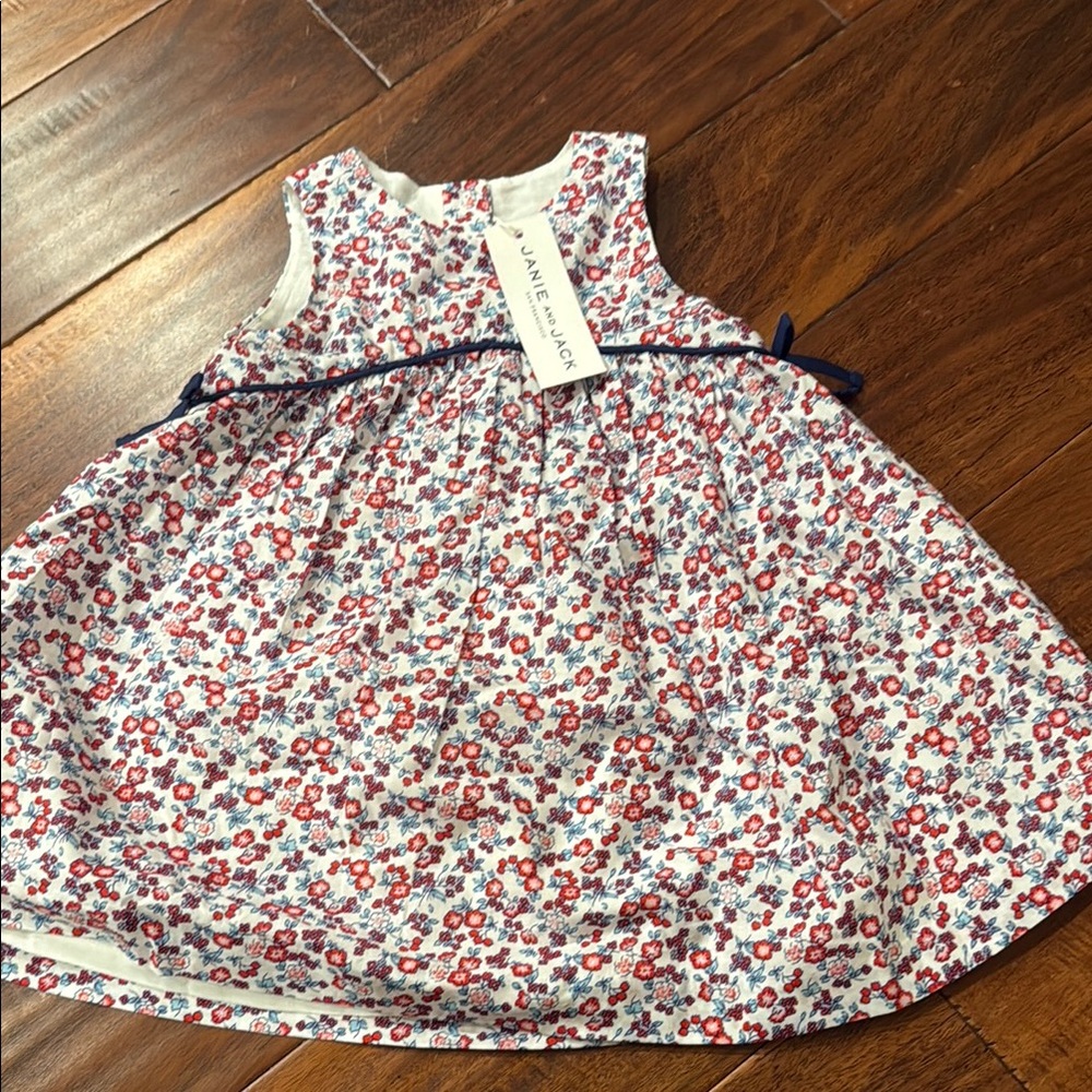 Janie and Jack Red and Blue A-Line Sundress